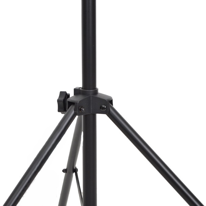 PEDESTAL PARA LUCES SOUNDKING, 1 SOPORTE SUPERIOR, BASE TIPO TRIPIÉ, COLOR NEGRO