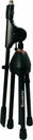 PEDESTAL PARA MICROFONO MINI, SOUNDKING, CON BRAZO Y BASE TIPO TRIPIE, COLOR NEGRO