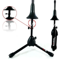 PEDESTAL PARA TROMPETA SOUNDKING, CON RESORTES DE AMORTIGUACION, BASE TIPO TRIPIÉ, COLOR NEGRO