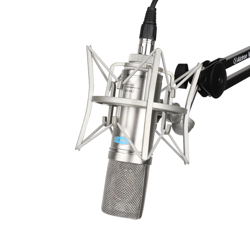 MICROFONO DE CONDENSADOR FET ALCTRON, CON SOPORTE DE ORO, 34MM, 20 Hz-20 kHz, BRONCE