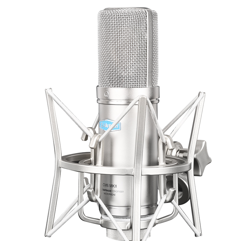MICROFONO DE CONDENSADOR FET ALCTRON, CON SOPORTE DE ORO, 34MM, 20 Hz-20 kHz, BRONCE