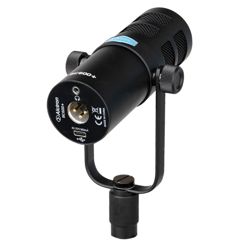 MICROFONO DINAMICO PROFESIONAL PARA PODCAST ALCTRON, CARDIOIDE, 50Hz-16KHz, CONECTIVIDAD USB-C Y XLR