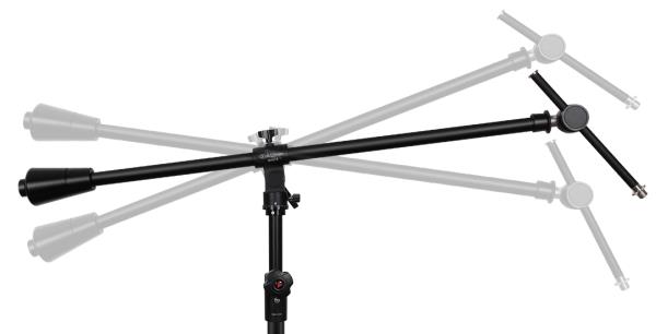 PEDESTAL DE ESTUDIO PARA MICROFONO ALCTRON, EXTRA ALTO, AJUSTABLE, CON RUEDAS Y FRENO