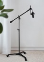 PEDESTAL DE ESTUDIO PARA MICROFONO ALCTRON, EXTRA ALTO, AJUSTABLE, CON RUEDAS Y FRENO