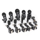 SET DE 7 MICROFONOS ALCTRON, PARA BATERIA, 5 DINAMICOS, CLIPS Y HARD CASE (copia)
