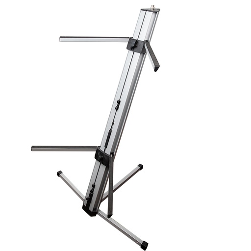 [KS100W] PEDESTAL PARA TECLADO ALCTRON, PARA DOBLE TECLADO, COLOR PLATEADO, ALUMINIO, TIPO Z