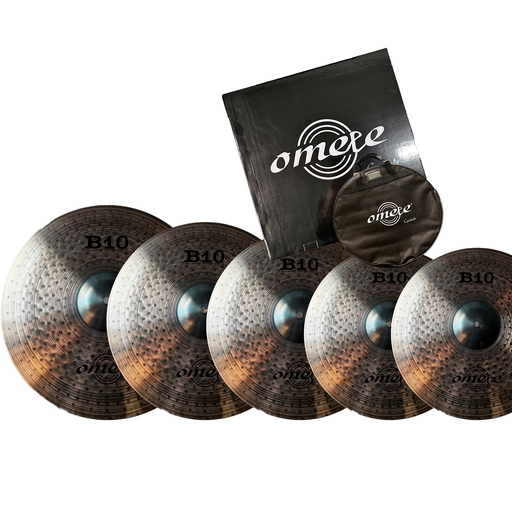 [DARK B10SET] SET DE PLATILLOS OMETE, SERIE DARK B10, MEDIDAS: 14 HIHATS,  16 CRASH, 18 CRASH, 20 RIDE, INCLUYE FUNDA